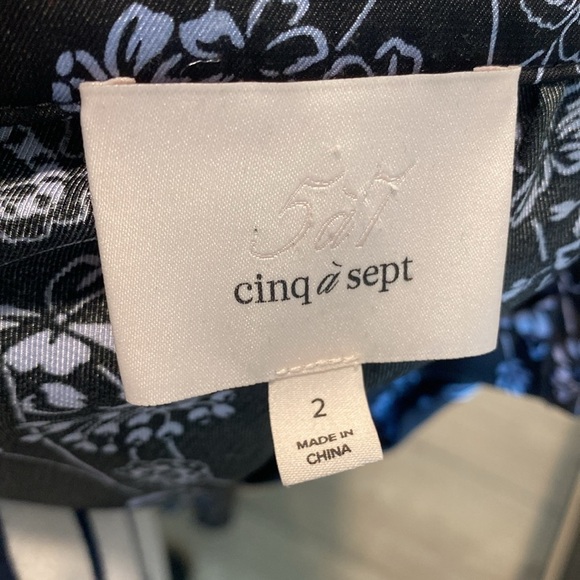 Cinq à Sept Women's Halette Dress Floral Black and White Midi Dress, Size 2 - Picture 4 of 16